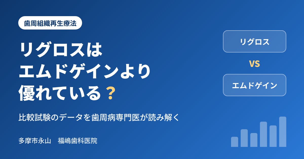 リグロスとエムドゲインの比較試験を歯周病専門医が読み解く